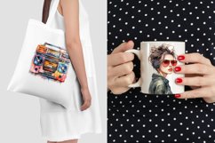 retro,  80s,  90s,  watercolor,  sublimation  clip art,  people,  music,  transport,  memphis,  T-Shirt design, posters, mug design, tumbler design, tote bag, pillow sublimation, clip art 