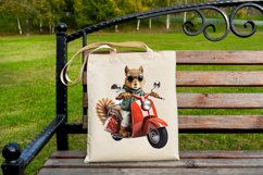 Squirrel riding a motorbike Clipart Bundle - 18 Designs Product Image 3