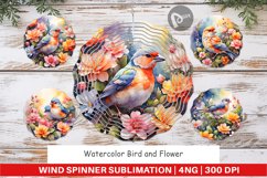 Wind Spinner Bird and Flower Product Image 1