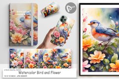 Digital Paper Bird and Flower Product Image 1