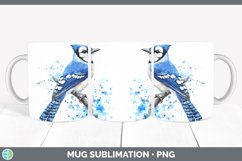 GorgeousWatercolor Bird Mug Wrap design.