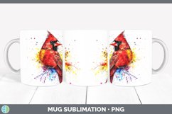 GorgeousWatercolor Bird Mug Wrap design.