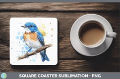 GorgeousWatercolor Bird Square Coaster design.