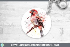 GorgeousWatercolor Bird Keychain design.
