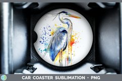 GorgeousWatercolor Bird Car Coaster design.
