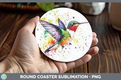 GorgeousWatercolor Bird Round Coaster design.