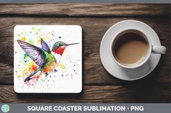 GorgeousWatercolor Bird Square Coaster design.