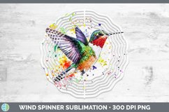 GorgeousWatercolor Bird Wind Spinner design.