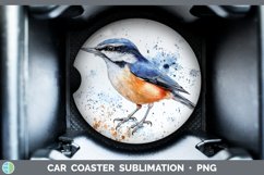 GorgeousWatercolor Bird Car Coaster design.
