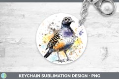 GorgeousWatercolor Bird Keychain design.