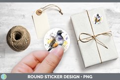 GorgeousWatercolor Bird Stickers design.