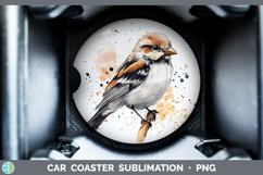 GorgeousWatercolor Bird Car Coaster design.