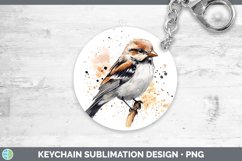 GorgeousWatercolor Bird Keychain design.