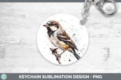 GorgeousWatercolor Bird Keychain design.