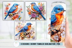 Watercolor Bird Tumbler Wrap I Tumbler Sublimation Design Product Image 1