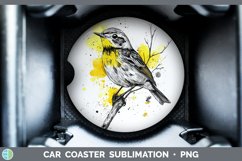 GorgeousWatercolor Bird Car Coaster design.