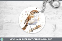 GorgeousWatercolor Bird Keychain design.