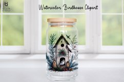 Watercolor Birdhouse Clipart, Birdhouse Mug Sublimation PNG Product Image 4
