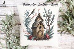Watercolor Birdhouse Clipart, Birdhouse Mug Sublimation PNG Product Image 7
