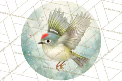 Watercolor Songbirds in Flight PNG Clipart Product Image 3