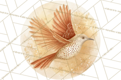 Watercolor Songbirds in Flight PNG Clipart Product Image 4