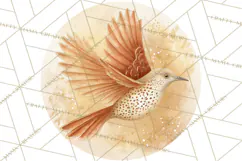 Watercolor Songbirds in Flight PNG Clipart Product Image 4
