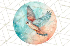 Watercolor Songbirds in Flight PNG Clipart Product Image 3