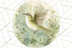 Watercolor Songbirds in Flight PNG Clipart Product Image 4