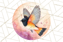 Watercolor Songbirds in Flight PNG Clipart Product Image 5