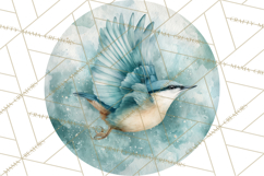 Watercolor Songbirds in Flight PNG Clipart Product Image 2