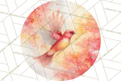 Watercolor Songbirds in Flight PNG Clipart Product Image 4