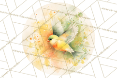 Watercolor Songbirds in Flight PNG Clipart Product Image 2