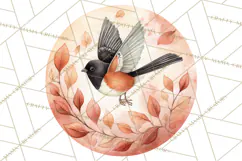Watercolor Songbirds in Flight PNG Clipart Product Image 4