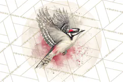 Watercolor Songbirds in Flight PNG Clipart Product Image 5