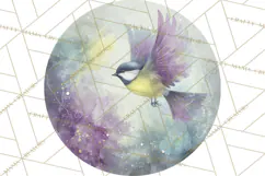 Watercolor Songbirds in Flight PNG Clipart Product Image 4