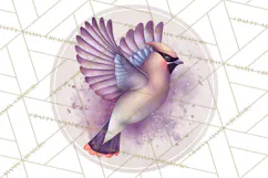 Watercolor Songbirds in Flight PNG Clipart Product Image 3