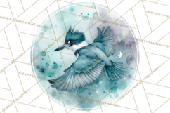 Watercolor Songbirds in Flight PNG Clipart Product Image 4