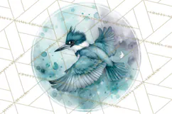 Watercolor Songbirds in Flight PNG Clipart Product Image 4