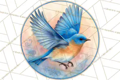 Watercolor Songbirds in Flight PNG Clipart Product Image 5