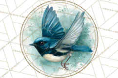 Watercolor Songbirds in Flight PNG Clipart Product Image 4