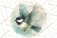 Watercolor Songbirds in Flight PNG Clipart Product Image 5