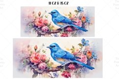 Watercolor Birds Mug Wrap Sublimation Designs, 3d Mug, Books Png
