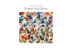 4 Watercolor Birds Pattern Background Product Image 2