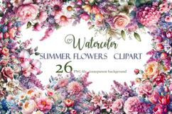 Watercolor Birth Month Flower Clipart Product Image 1