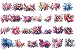 Watercolor Birth Month Flower Clipart Product Image 2