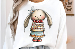 Watercolor Birthday Bunny Clipart Product Image 3