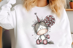 Watercolor Birthday Unicorn Clipart Product Image 3