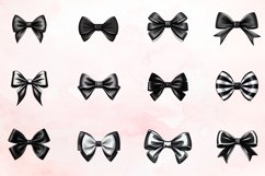 Watercolor Black Bow Clipart Bundle Product Image 2