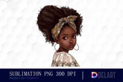 Black Girl Sublimation PNG Clipart Product Image 1