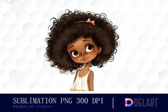Black Girl Sublimation PNG Clipart Product Image 1